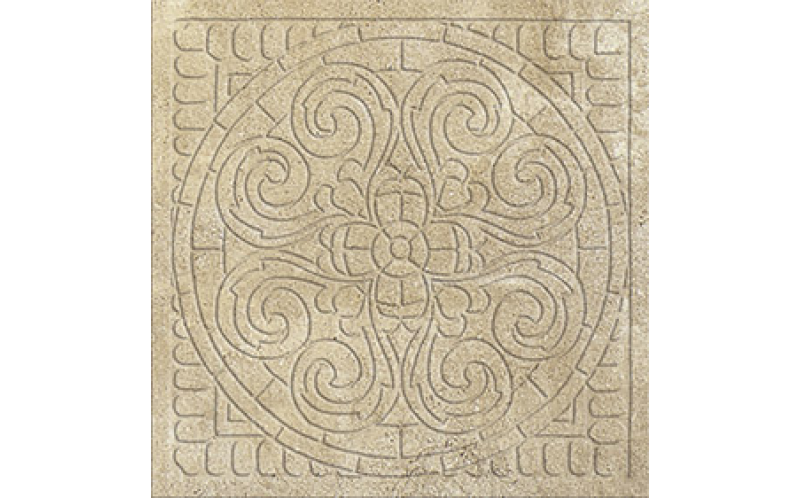 Apogeo Rosone Rilievo In Tinta Tortora 35*35