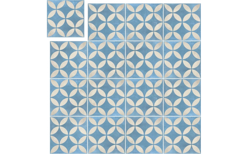 Керамогранит Venti Boost Blue Carpet 1 (A3OR) 20x20