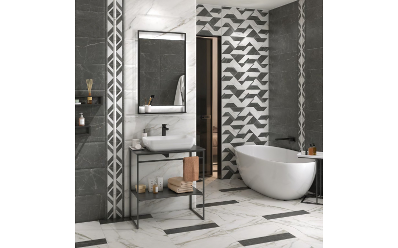 Бордюр Буонарроти SPA045R Серый Темный Обрезной 2,5x30