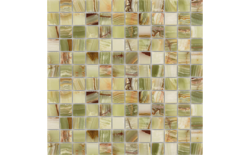 Мозаика Pietrine - Onice Jade Verde (Чип 23X23X7 Мм) 29,8X29,8