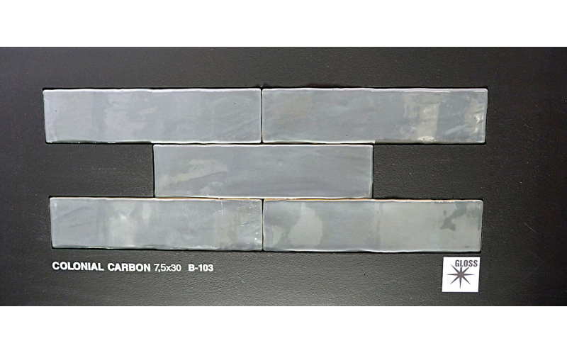 Настенная плитка Cromat One Colonial Carbon 7,5x30