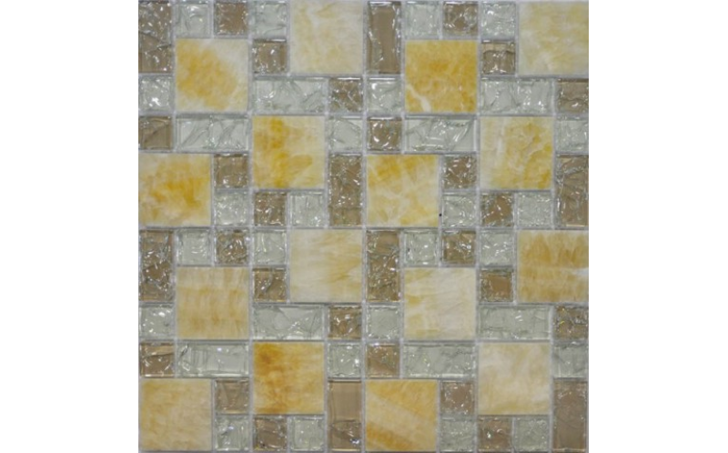 Стеклянная мозаика с камнем Qsg-081-Fp/8 29,8x29,8