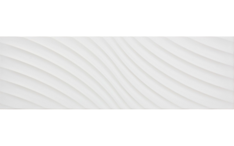 Плитка настенная Icon Glossy Waves White 25.2x80x1