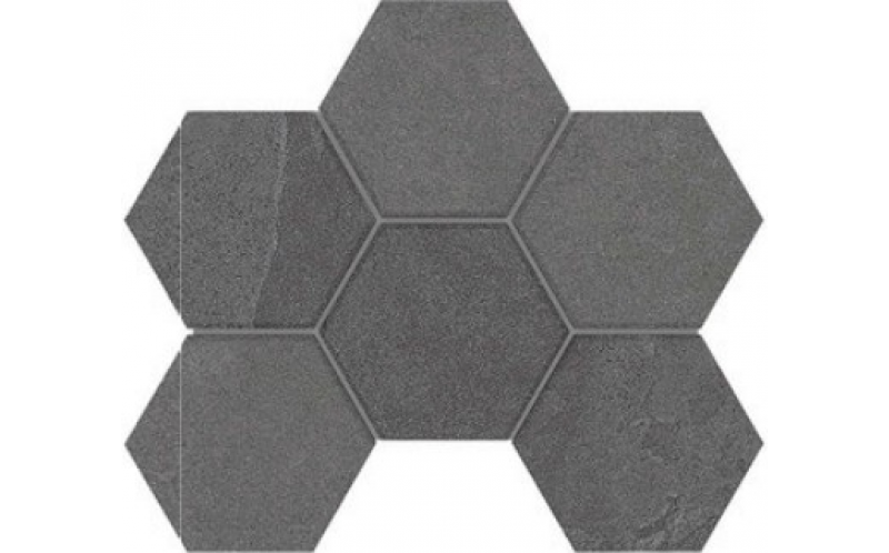 Мозаика Luna Black LN04/TE04 Hexagon неполированный 25x28.5