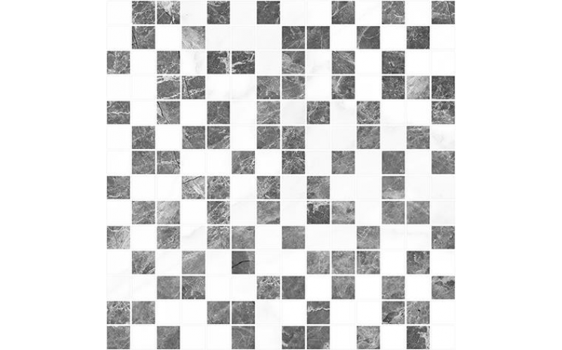 Мозаика Crystal Серый+Белый 30X30