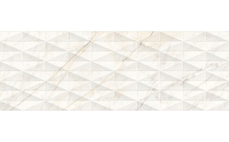 Настенная плитка Allmarble Wall Golden White Struttura Pavé Lux 3D 8 Mm 40X120 (M71S)