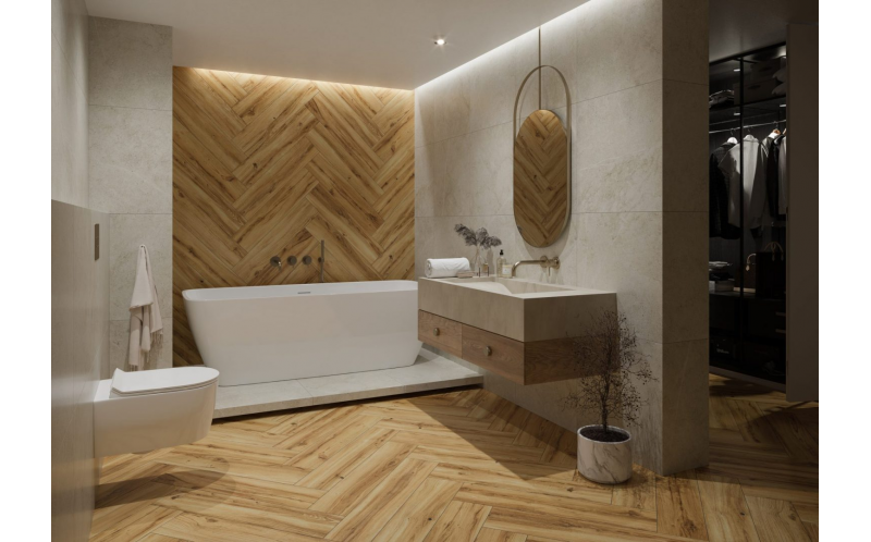 Керамогранит Grapia Marrone R9 17,5X80