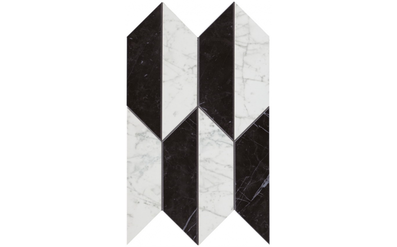 Мозаика Half Hex Cold Lappato (AMMS) 33x48,3