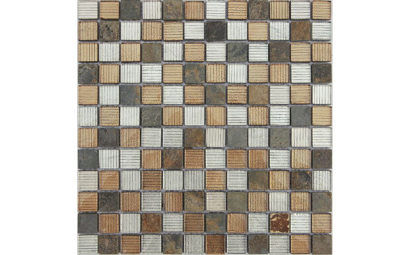 Мозаика Naturelle - Alcantara Ruggine (Чип 23X23X8 Мм) 29,8X29,8