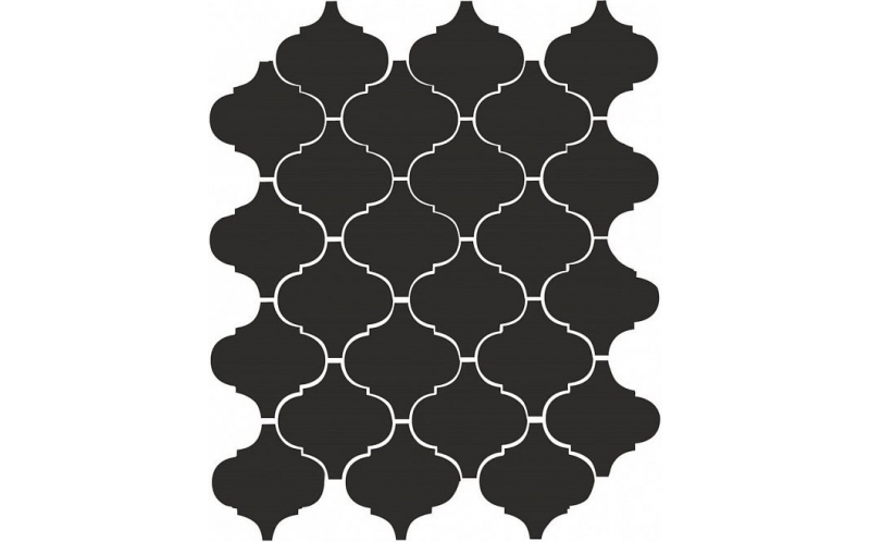 Настенная плитка Арабески Глянцевый 65001 Черный 26x30