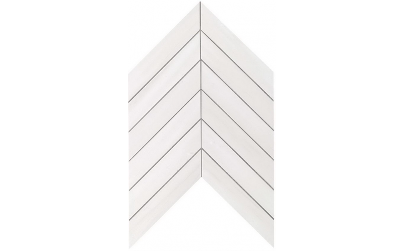 Мозаика Bianco Dolomite Chevron Wall (9SCD) 25x30,5