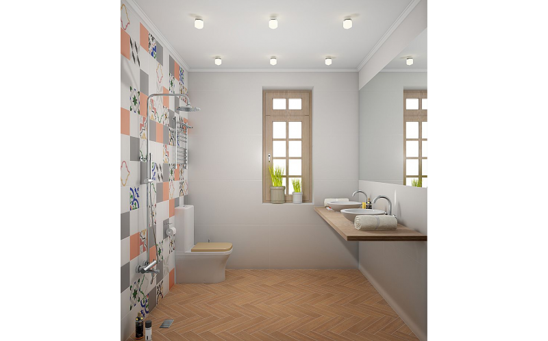 Настенная плитка Ателье 5009 Калейдоскоп Белый (1.04М 26Пл) 20x20