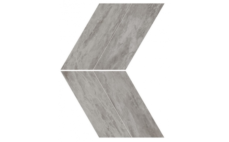 Мозаика Bardiglio Grey Chevron Lappato (AS1U) 22,5x22,9