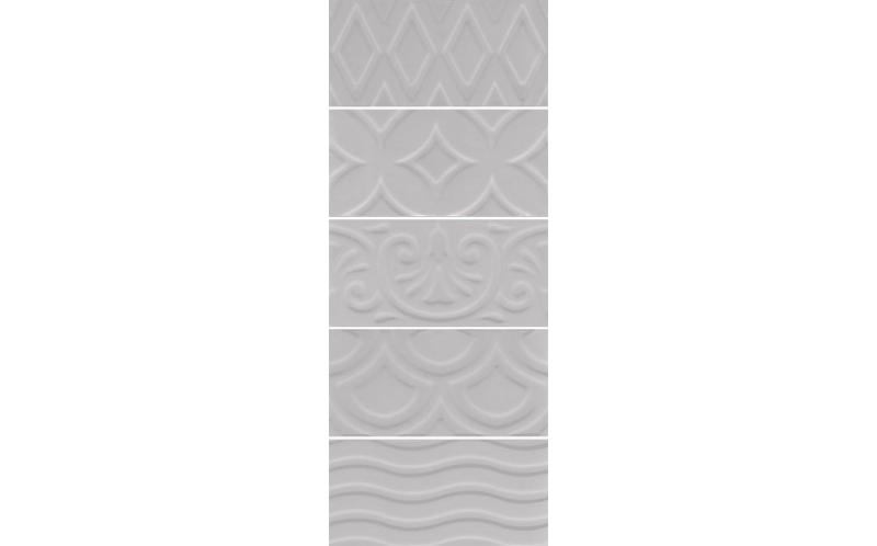 Настенная плитка Авеллино 16018 Серый Структура MIX 7,4x15
