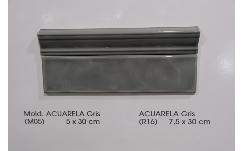 Настенная плитка Acuarela Gris 7,5x30