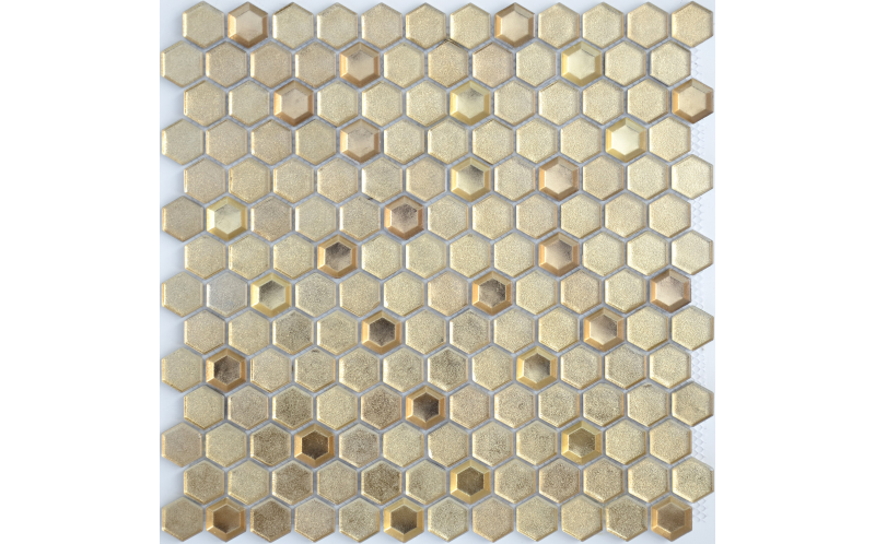 Мозаика Aureo Grani Hexagon (Чип 23X13X6 Мм) 30X30