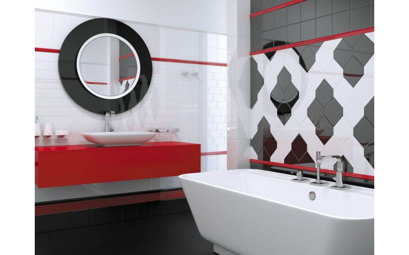 Настенная плитка Граньяно 16032 Белый Грань 7,4x15