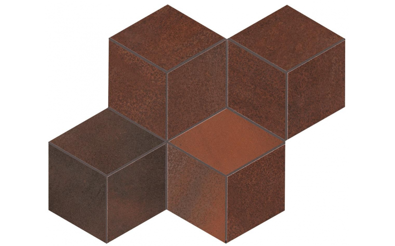 Мозаика Blaze Corten Mosaico Esagono Lapp (A0UM) 30x35