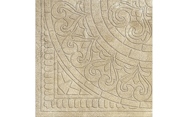 Apogeo Angolo Rosone Rilievo In Tinta Tortora 35*35