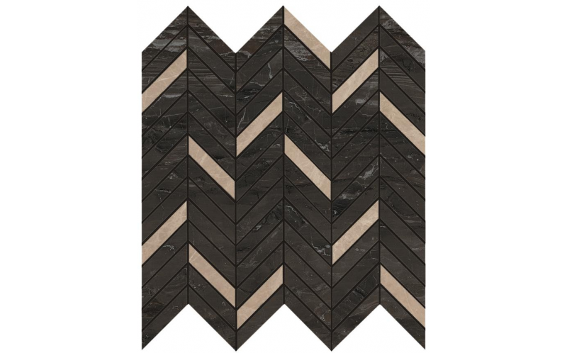 Мозаика Marvel Edge Absolute Brown Mosaico Twill Lappato (AEPR) 30x31