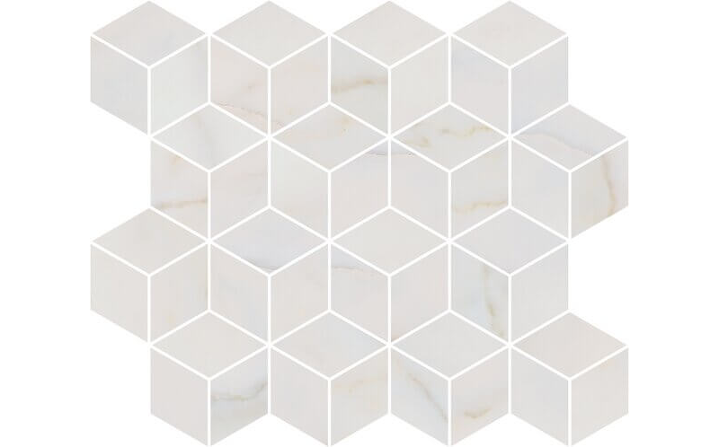 Декор Греппи T017\14003 Белый Мозаичный 37,5x45