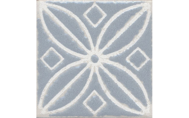 Декор Амальфи STG\C402\1270 Орнамент Серый 9,9x9,9