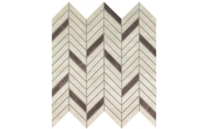 Мозаика Marvel Edge Imperial White Mosaico Twill Lappato (AEPT) 30x31