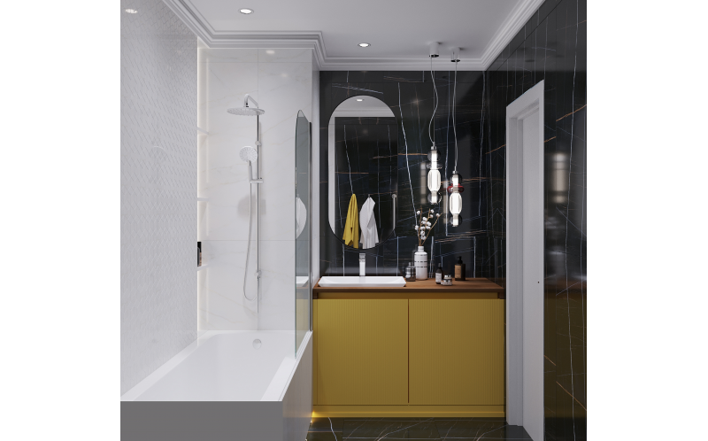 Настенная плитка Греппи 14003R Белый Обрезной 40x120