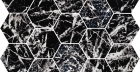 Мозаика 02614 Majestic Hexagon Glam Black Lev 34X36