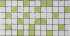 Мозаика Fiori Бело Зеленая Микс (377088) 30X30