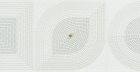 Плитка Flavia Geometric Decor Off White Glossy 30x90