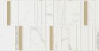 Мозаика Allmarble Wall Statuario Mosaico Barcode Lux 40X43 (M8H9)