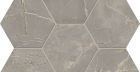 Мозаика BR03 Bernini Hexagon Grey полированная 25x28,5