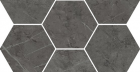 Мозаика Шарм Эво Антрачит Гексагон / Charme Evo Antracite Mosaico Hexagon (620110000050) 25X29