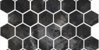 Мозаика BRUNO PERLA.NERO MARMO HEXAGON BLACK FULL LAPPATO 24,5x28