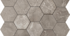 Мозаика 02618 Majestic Hexagon Supreme Grey Lev 34X36