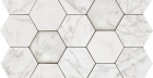 Мозаика 02615 Majestic Hexagon Apuanian White Lev 34X36