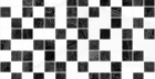 Мозаика Crystal Черный+Белый 30X30