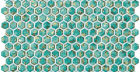 Мозаика Dwell Turquoise Hexagon Gold (6DHT) 30x30