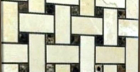Мозаика Bianco Carrara + Nero Marquina 3*6*1 30,5*30,5