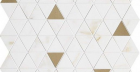 Мозаика Allmarble Wall Golden White Sat.Mosaico Tria 40X43 (M8H1)