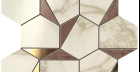 Мозаика Marvel Edge Gold Hex Brown-Calacatta (9EHB) 25,1x29