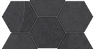 Мозаика Terra Black LN04/TE04 Hexagon 25x28.5