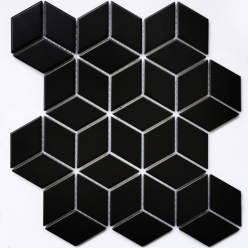 Мозаика Landa Black Matt (Чип 48X48X6 Мм) 26,7X30