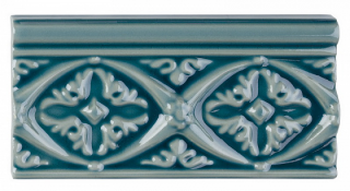 Бордюр Adex Relieve Bizantino C/C Gris Azulado (ADMO4003) 7,5x15