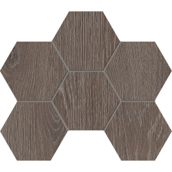 Мозаика Estima KW03 Kraft Wood Wenge Hexagon структурированный 25x28,5