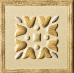 Ninfea Fiore Rilievo Arancio