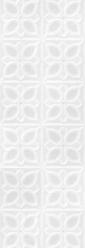 Настенная плитка Lissabon Рельеф Квадраты Белый 25X75 (LBU053D)