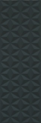 Настенная плитка Диагональ 12121R Черный Структура Обрезной 25x75