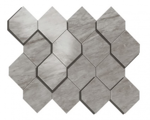 Мозаика Bardiglio Grey Mosaico Esagono 3D (As39) (AS39) 28,2x35,3